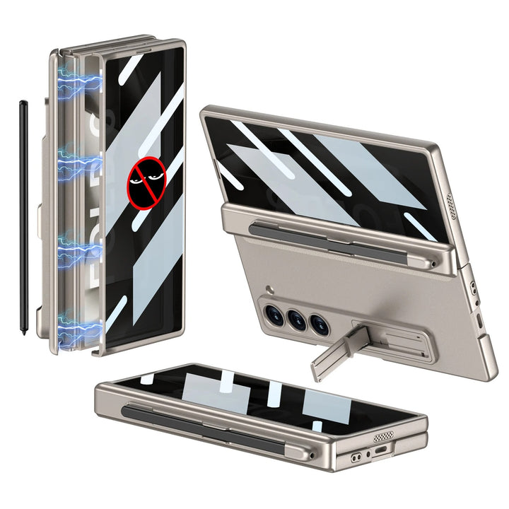 HingeShield® - Magnetic Pen Slot Case with Hidden Bracket