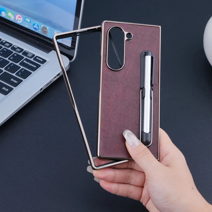 Luxon® - Retro Leather Kickstand Case with Pen Holder