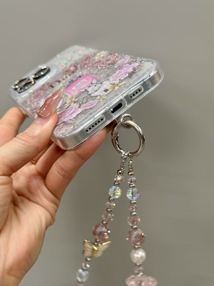 Luxury CD Floral Glitter Perfume Phone Case with Elegant Design