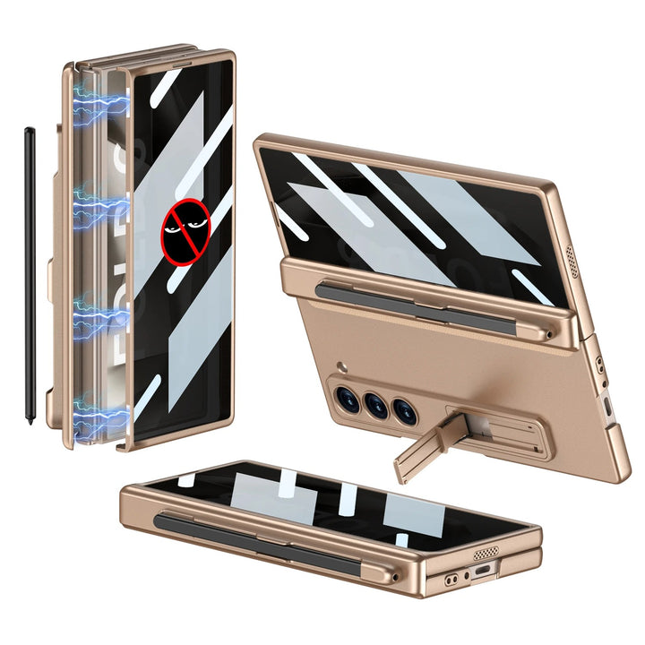 HingeShield® - Magnetic Pen Slot Case with Hidden Bracket