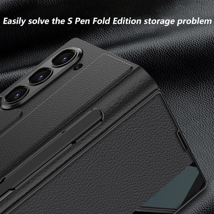 Premium Leather Shockproof Phone Case with Screen Protector & Pen Slot for Galaxy Z Fold6
