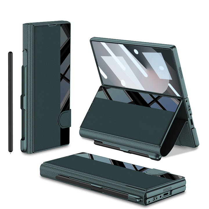 Premium Leather Shockproof Phone Case with Screen Protector & Pen Slot for Galaxy Z Fold6