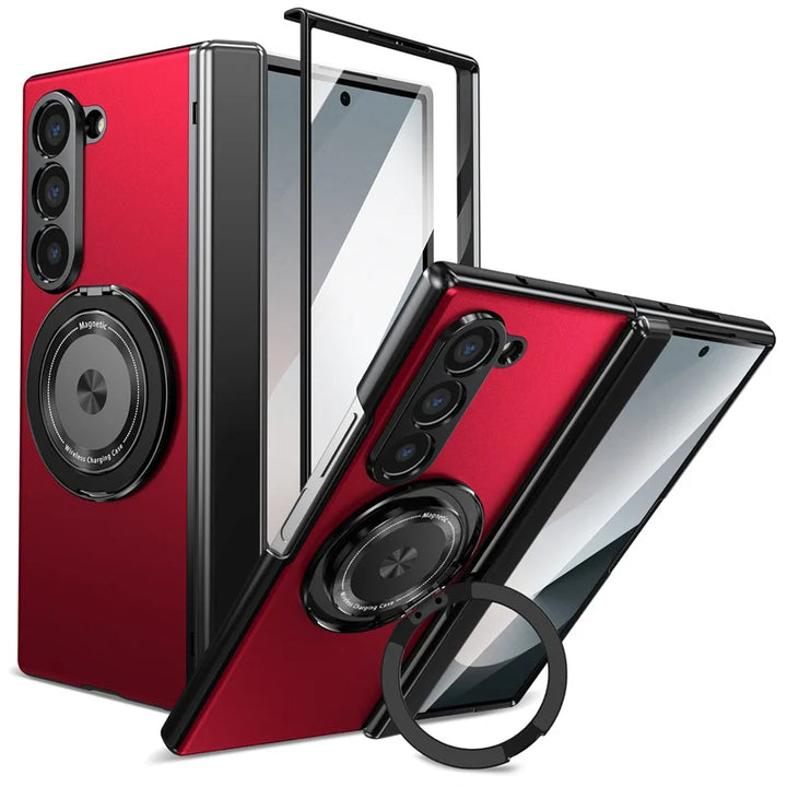 Galaxy Z Fold Magnetic Armor Case with 360° Rotating Stand