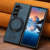 Samsung Galaxy Z Fold Magnetic Leather Ring Stand Case