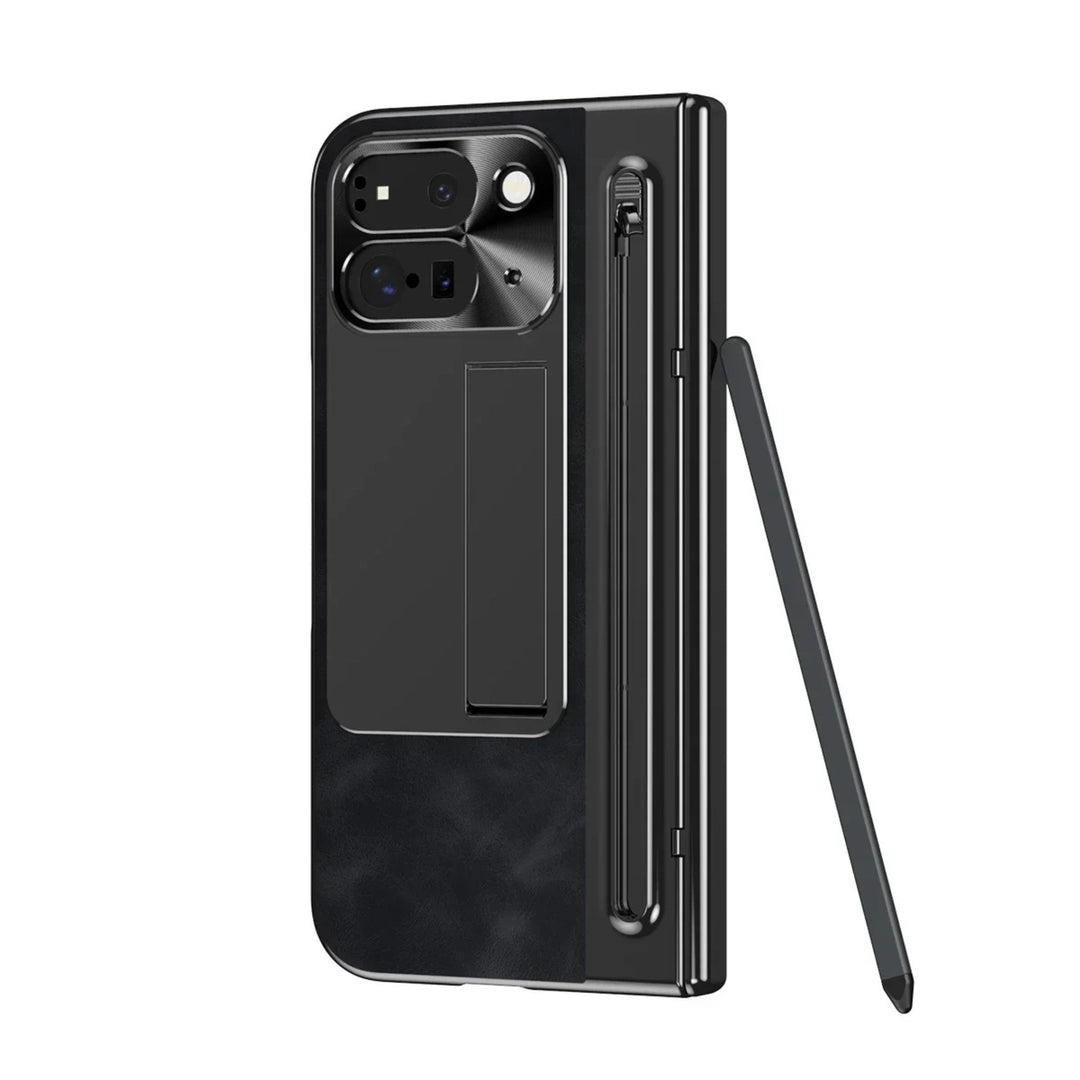 Pixel 10 Pro Fold Leather Case with Stylus & Kickstand