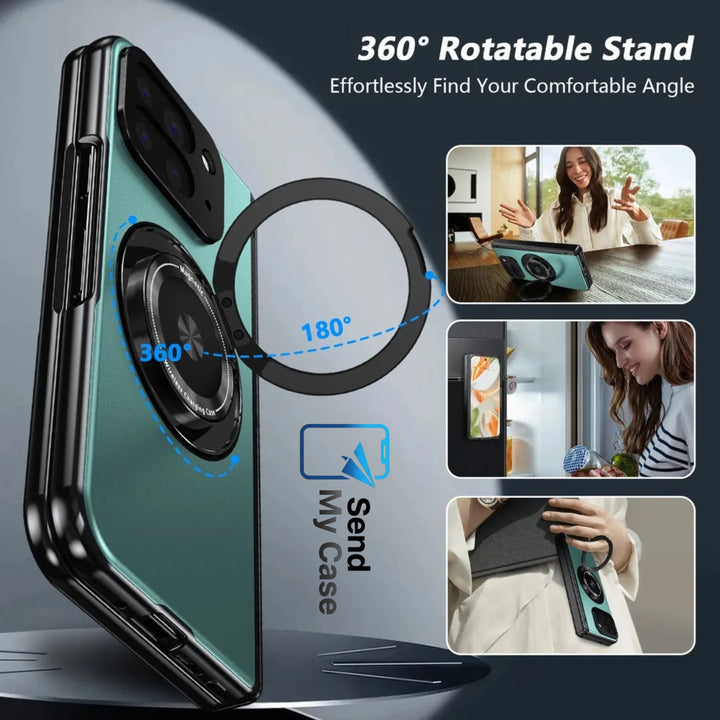 Google Pixel 10 Pro Fold Magnetic Ring Stand Case (360° Rotatable)
