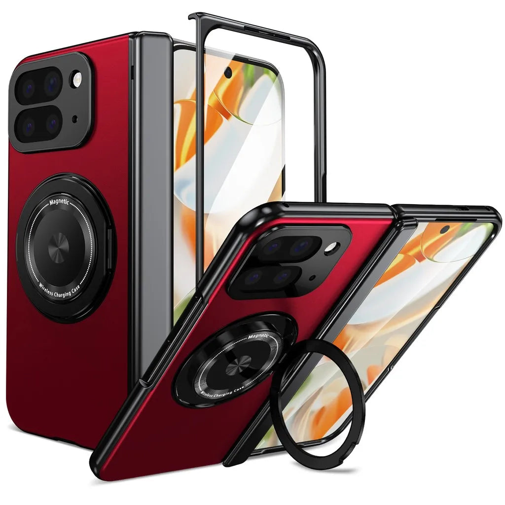 Google Pixel 10 Pro Fold Magnetic Ring Stand Case (360° Rotatable)