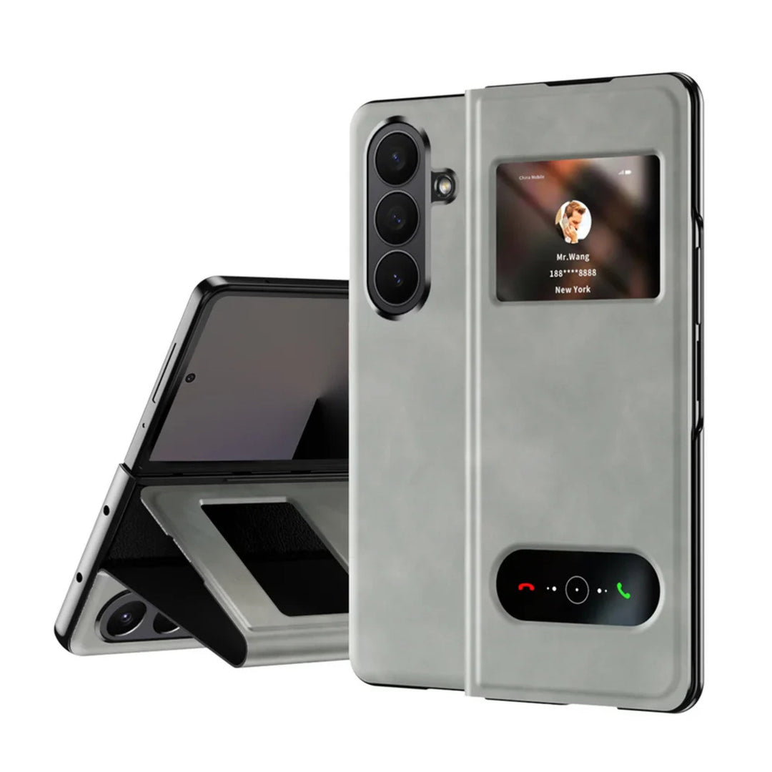 Samsung Galaxy Z Fold 7 Magnetic Leather Smart View Case