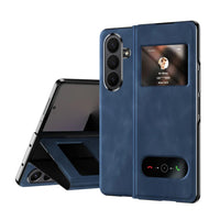 Samsung Galaxy Z Fold 7 Magnetic Leather Smart View Case