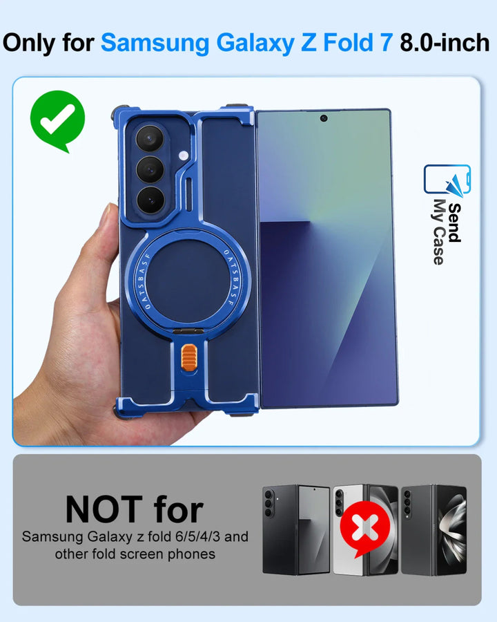 Samsung Galaxy Z Fold 7 MagSafe Ring Kickstand Armor Case