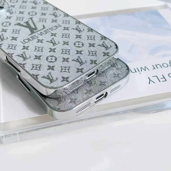 LumièreDorée® – Gold Glitter Monogram Elegance Case