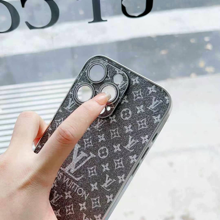 LumièreDorée® – Gold Glitter Monogram Elegance Case