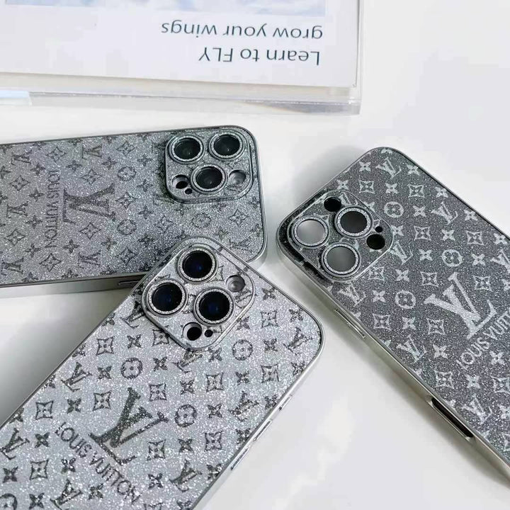 LumièreDorée® – Gold Glitter Monogram Elegance Case