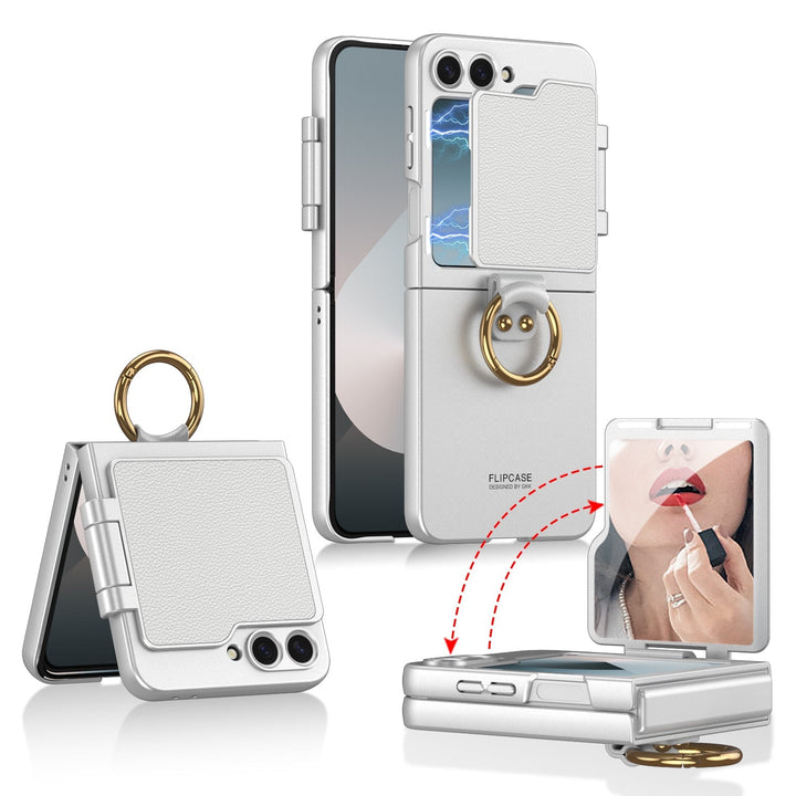 Makeup Mirror Ring Holder Ultra-Thin Hard PC Samsung Galaxy Z Flip Case