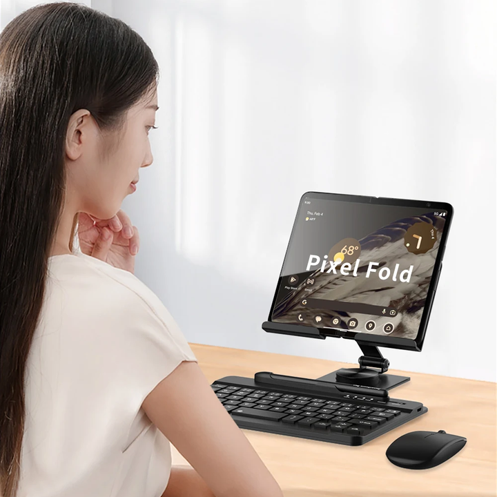 Desk Stand and Bluetooth Keyboard Combo for Google Pixel Fold