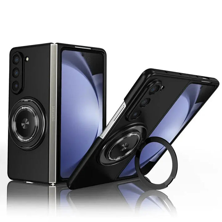 MagRing Detachable Stand Case | Galaxy Z Fold 7 / 6 / 5 / 4 – Metallic Plum