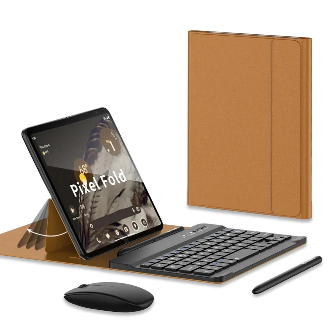 Magnetic Leather Keyboard Case for Google Pixel 10 Pro Fold