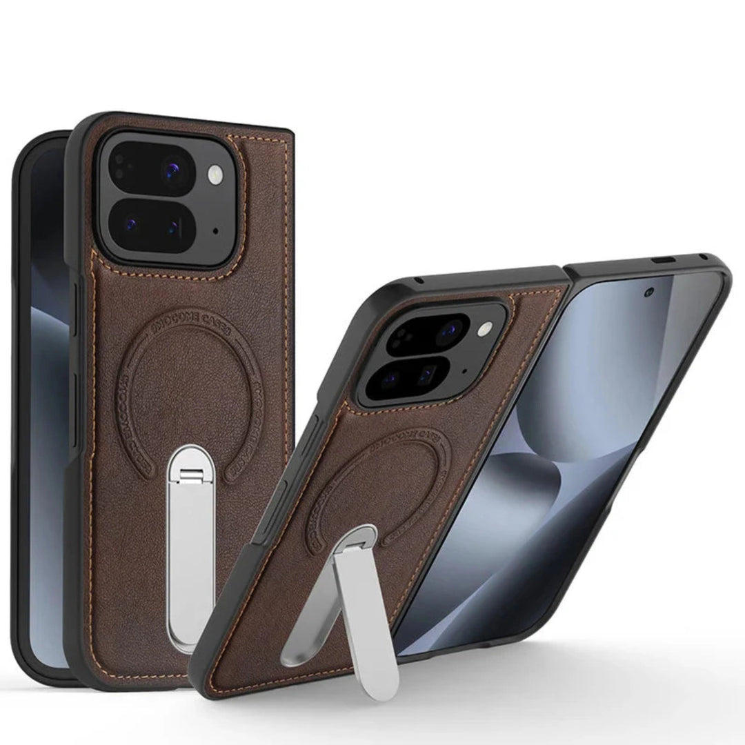 Magnetic Leather Stand Case for Google Pixel 10 Pro Fold