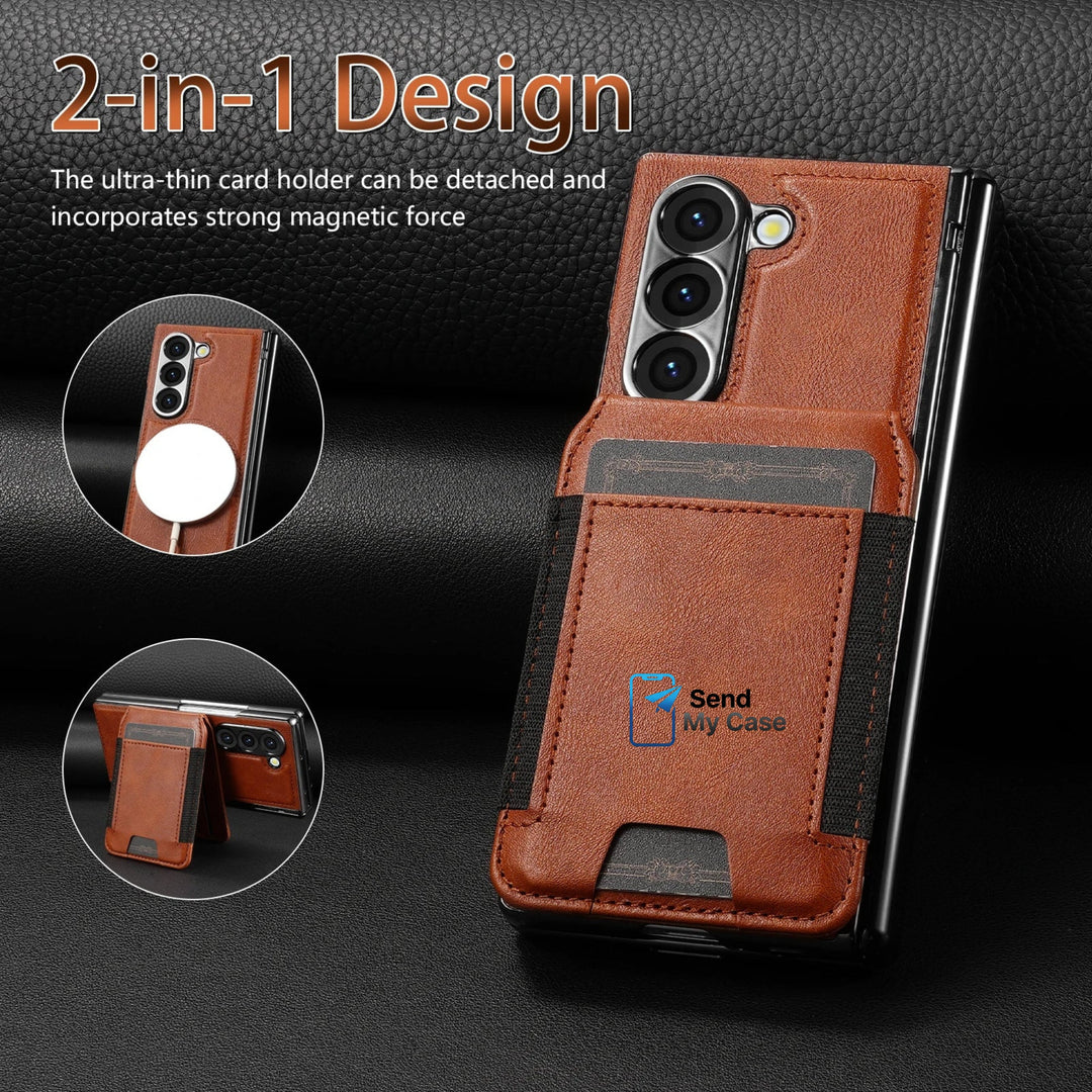 Samsung Galaxy Z Fold 7 Detachable Leather Wallet Case