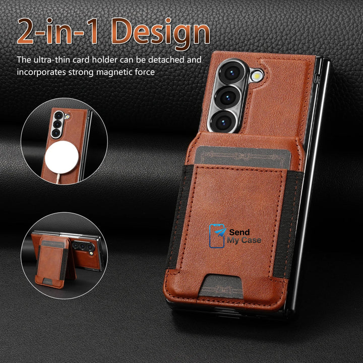 Samsung Galaxy Z Fold 7 Detachable Leather Wallet Case