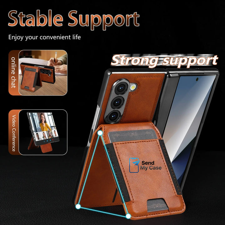 Samsung Galaxy Z Fold 7 Detachable Leather Wallet Case