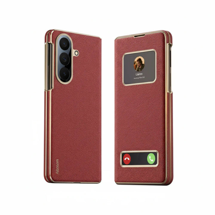 Samsung Galaxy Z Fold 7 Smart View Leather Case