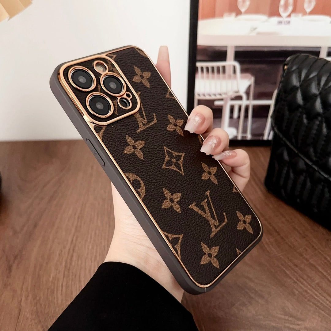 MarqueVerre® - Dual Monogram Luxe LV iPhone Case