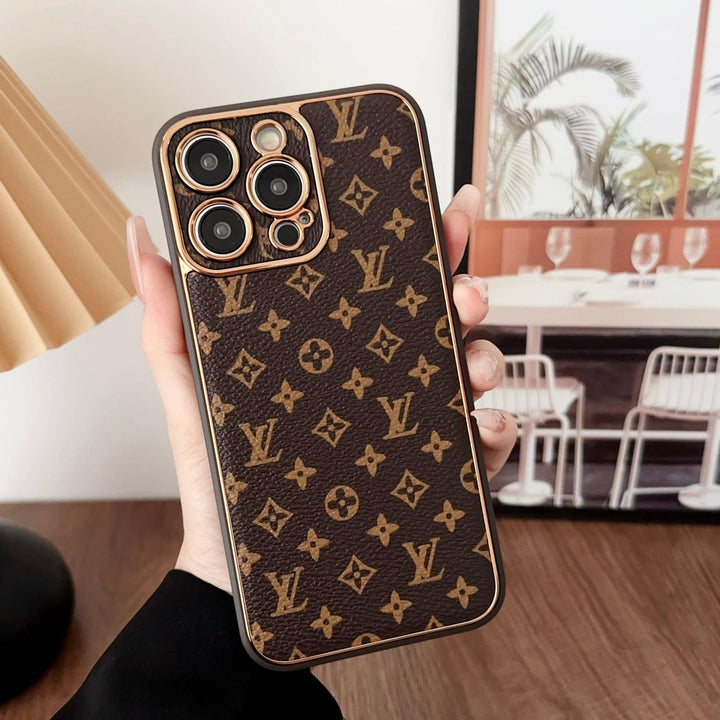 MarqueVerre® - Dual Monogram Luxe LV iPhone Case