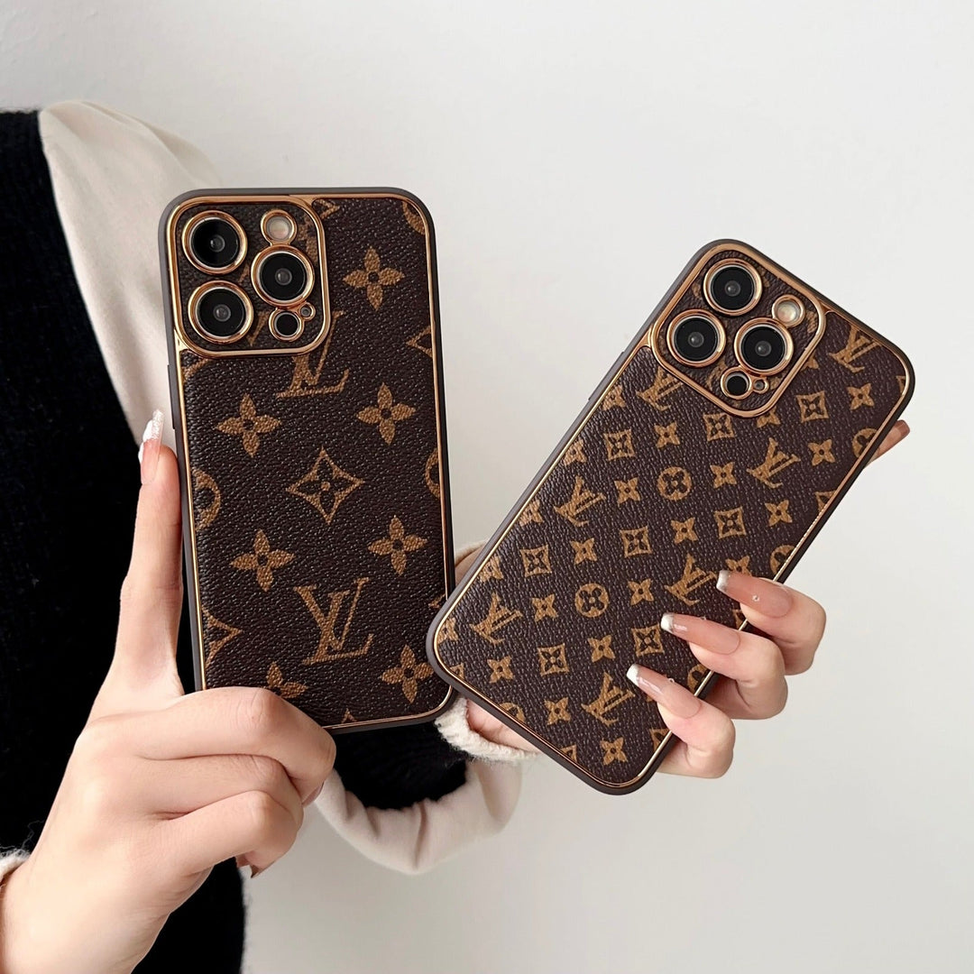 MarqueVerre® - Dual Monogram Luxe LV iPhone Case