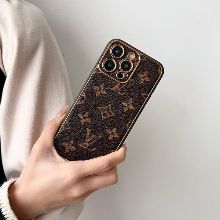 MarqueVerre® - Dual Monogram Luxe LV iPhone Case