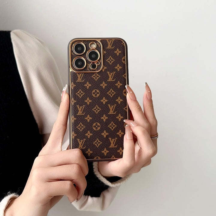 MarqueVerre® - Dual Monogram Luxe LV iPhone Case
