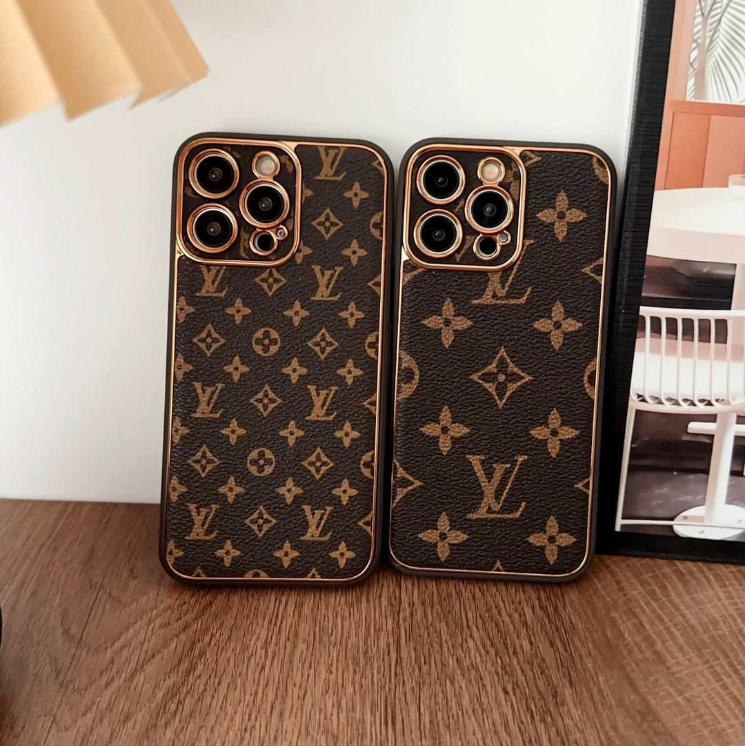 MarqueVerre® - Dual Monogram Luxe LV iPhone Case