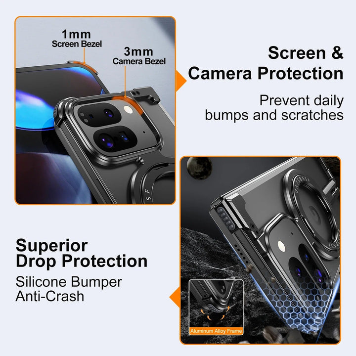 Google Pixel 9 Pro Fold Magnetic Aluminum Case - Frameless Shockproof Protection