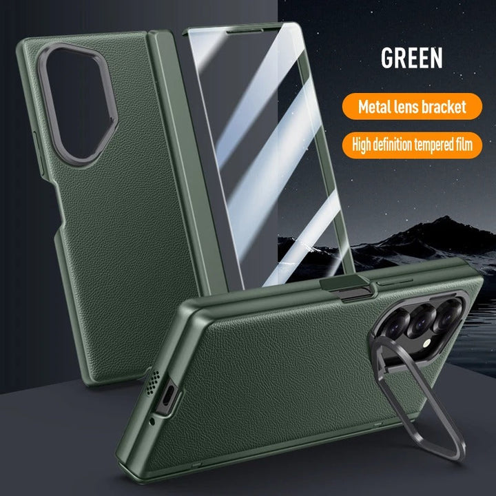 Luxon® - Leather Fold Hinge Camera Stand Galaxy Z Fold 7 Case