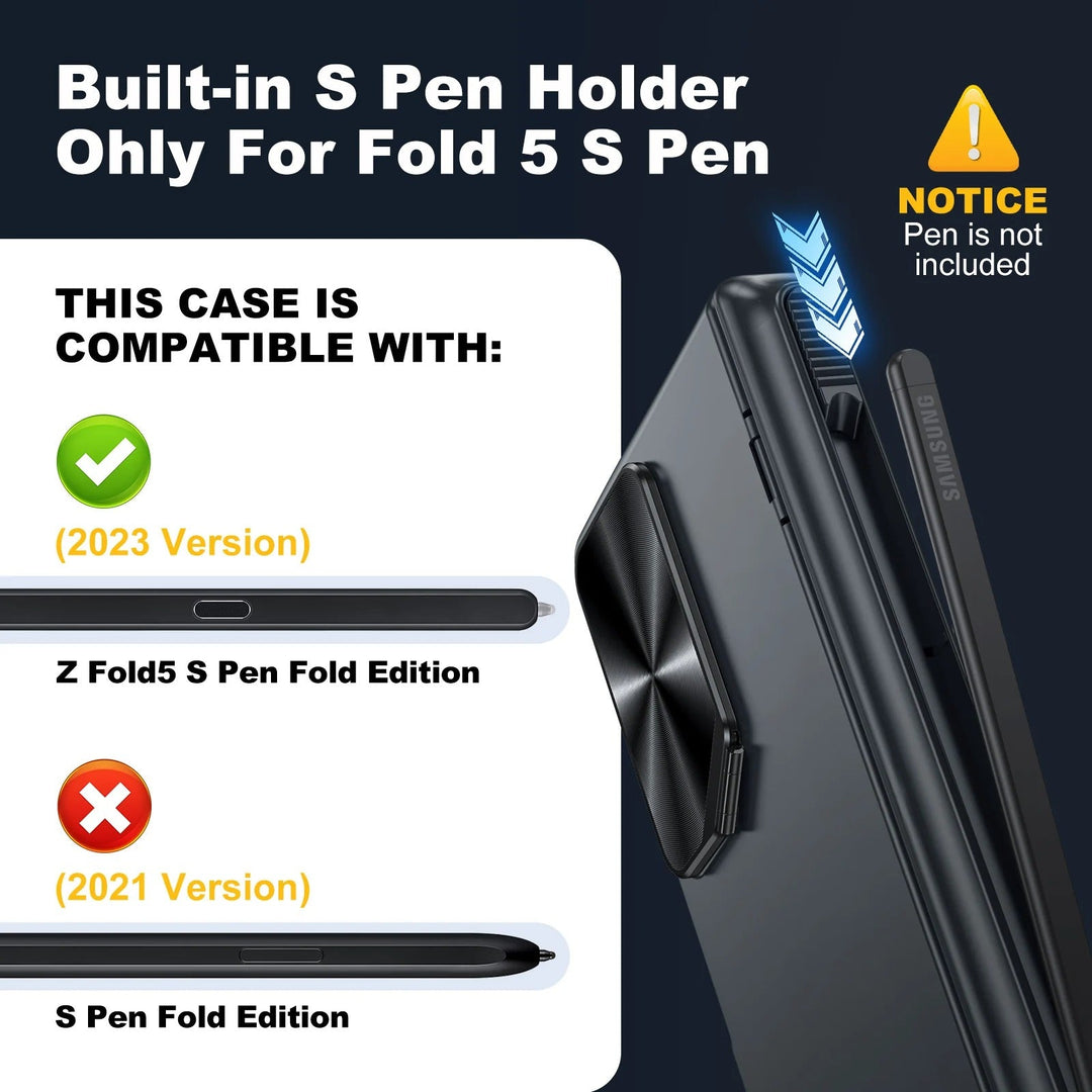 Rexo® - Armor Stand Galaxy Z Fold 7 Case with S Pen Slot