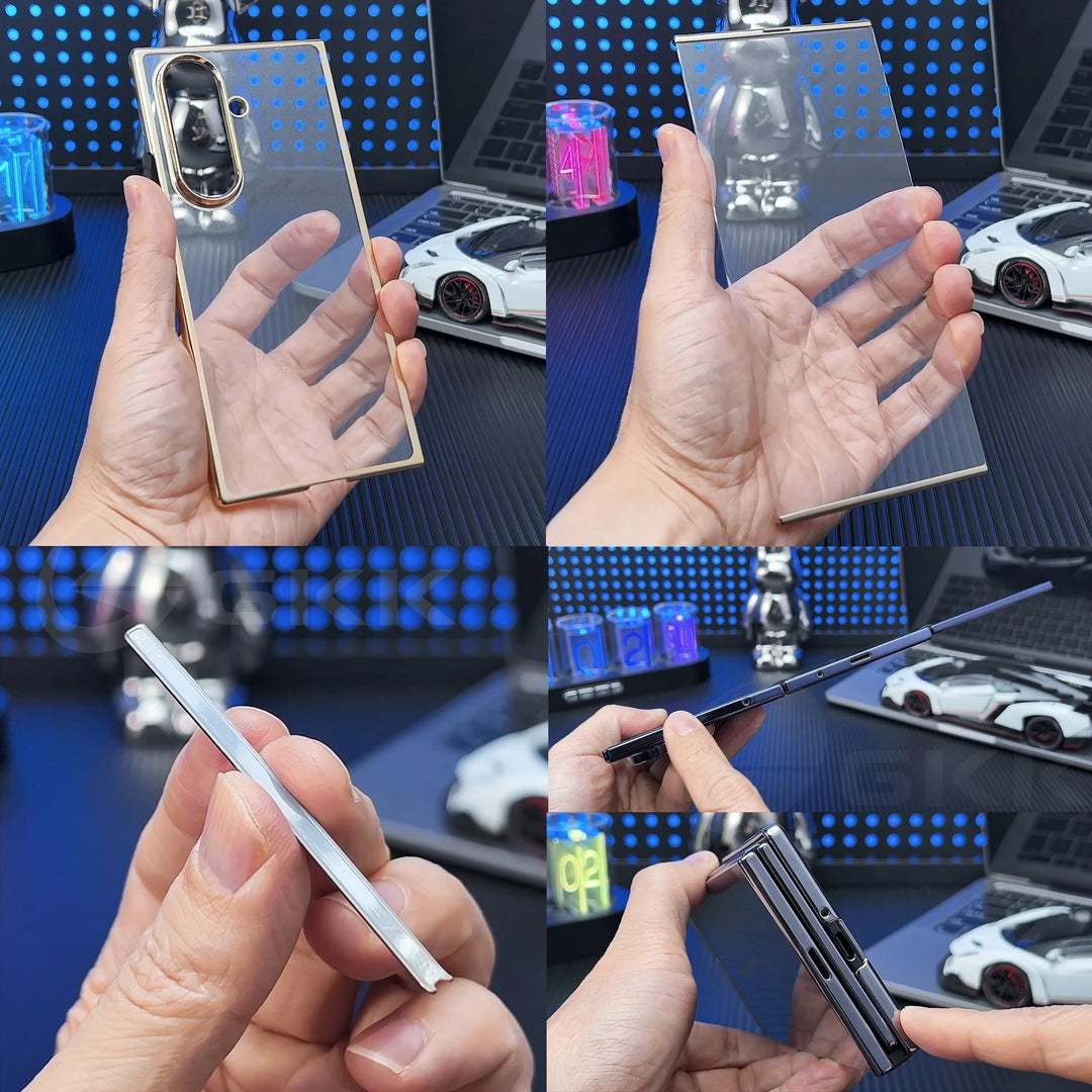 Ultra-Thin Clear Plating Case – Gloss Shield + Front Screen Glass