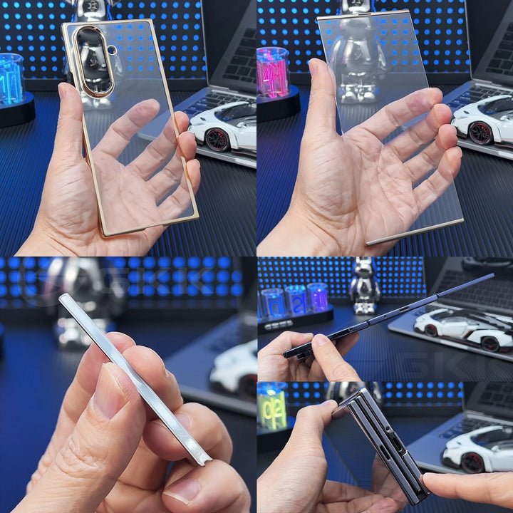 Ultra-Thin Clear Plating Case – Gloss Shield + Front Screen Glass