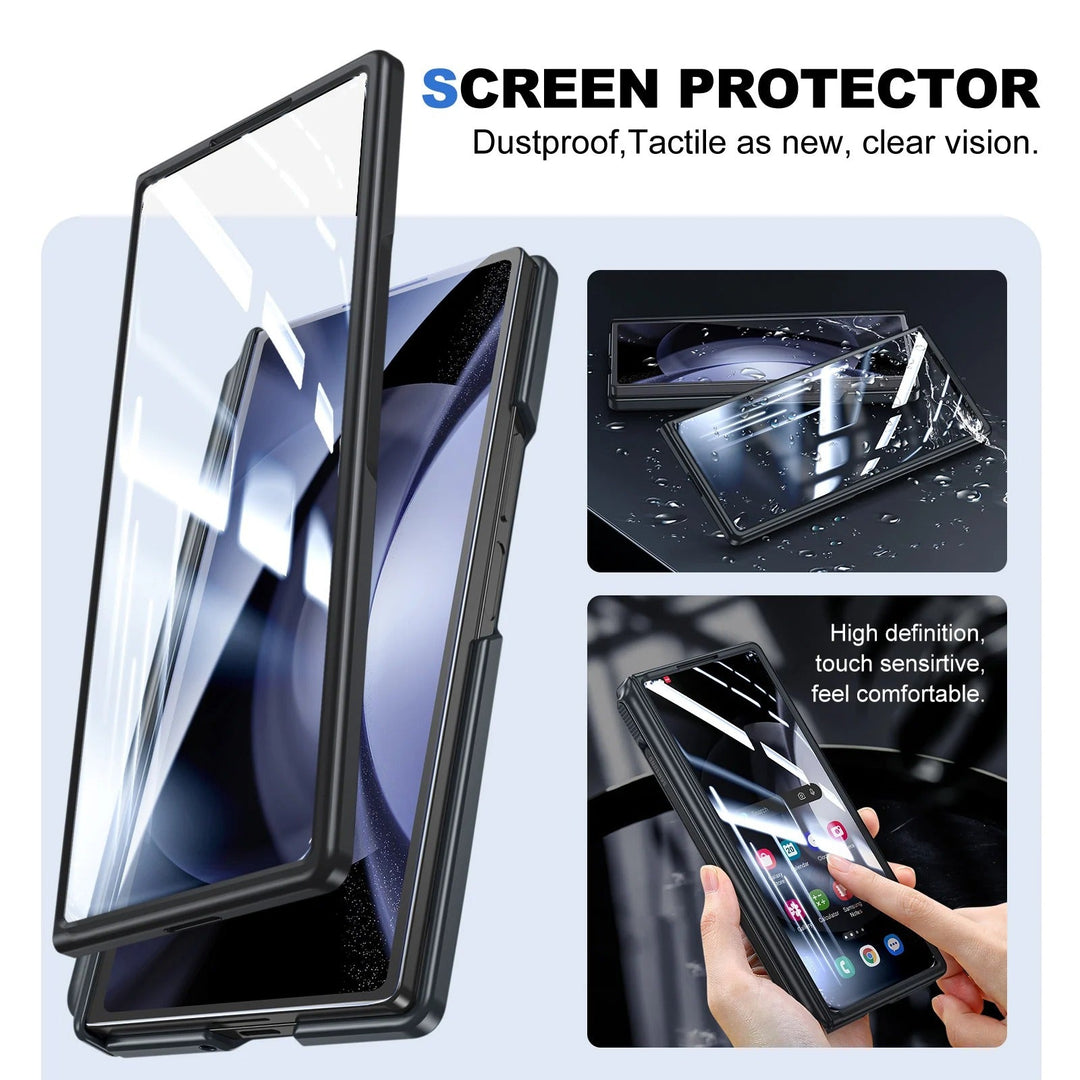 Rexo® - Armor Stand Galaxy Z Fold 7 Case with S Pen Slot