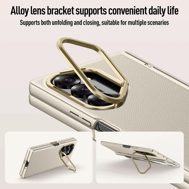 Luxon® - Leather Fold Hinge Camera Stand