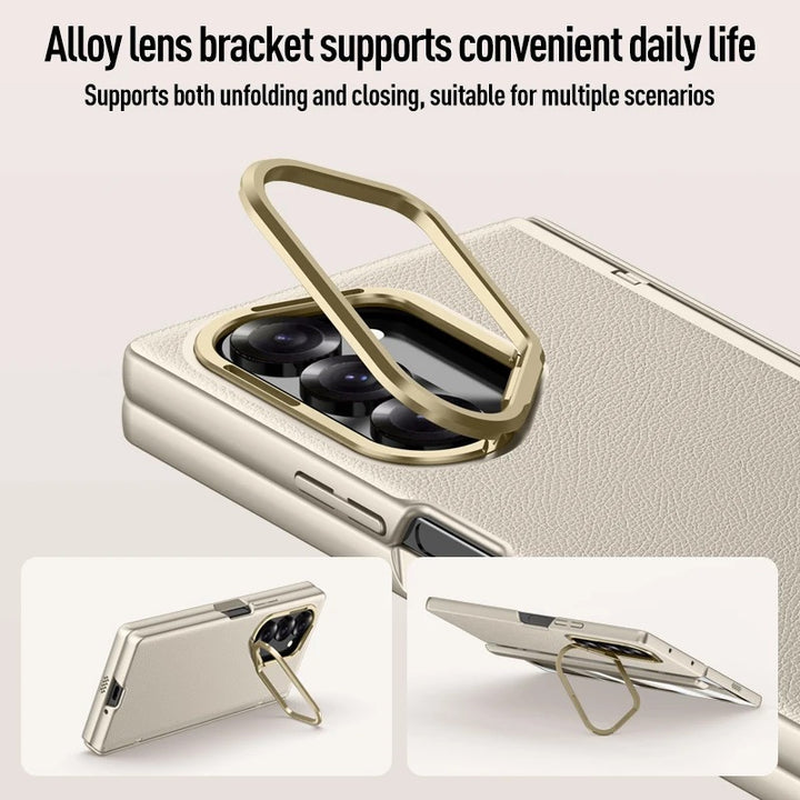 Luxon® - Leather Fold Hinge Camera Stand