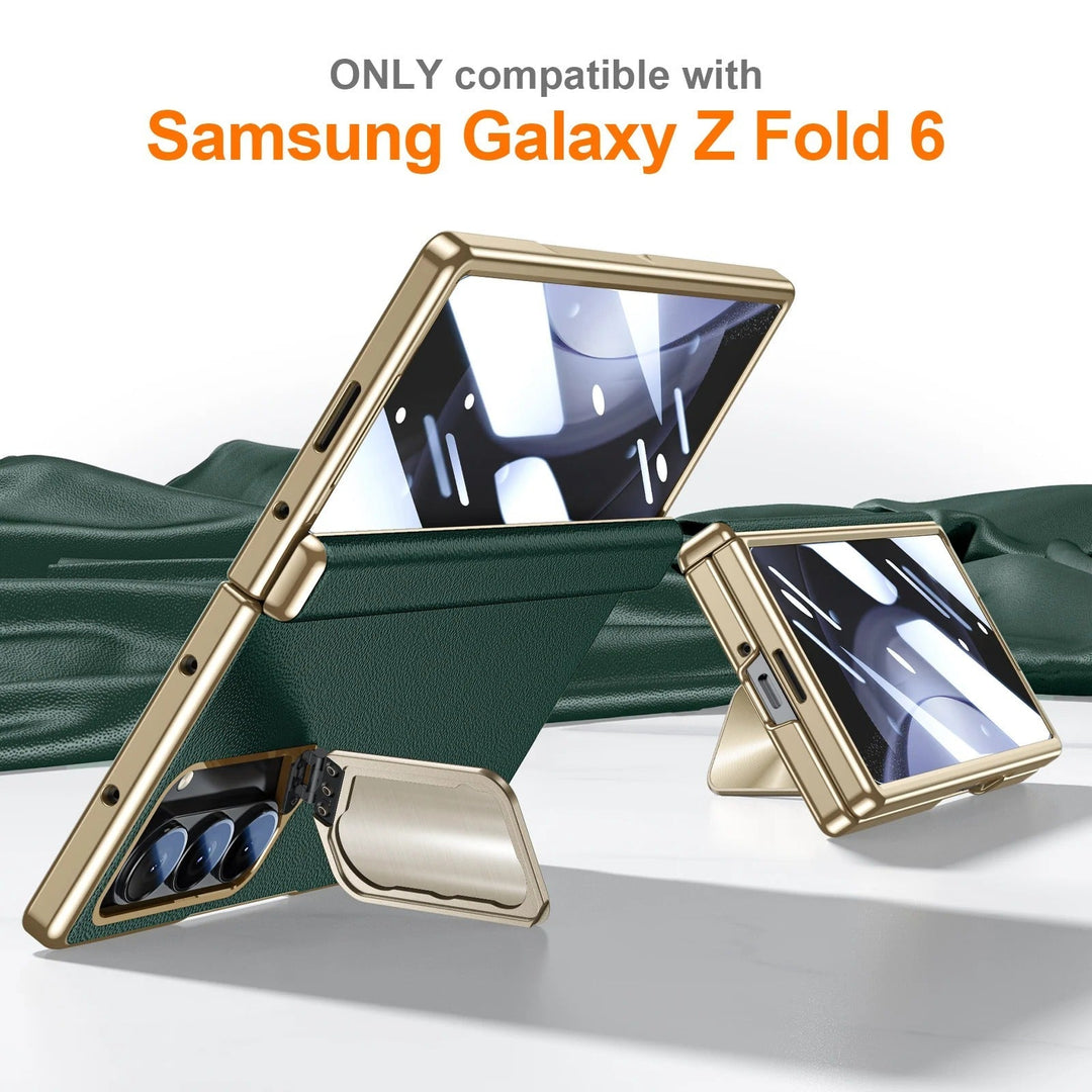 Opus® - Leather Armor Magnetic Hinge Galaxy Z Fold 7 Case
