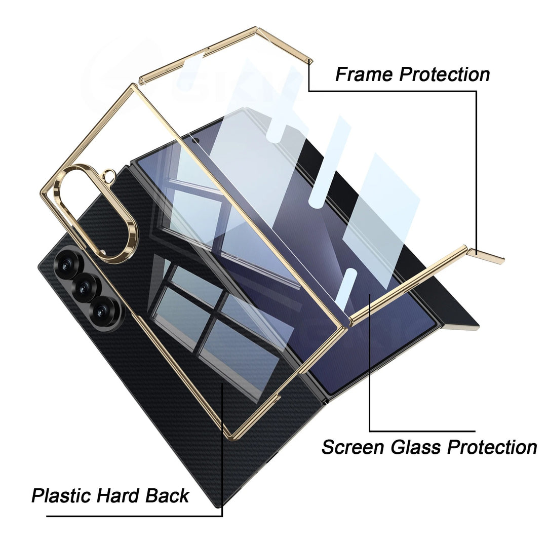 Ultra-Thin Clear Plating Case – Gloss Shield + Front Screen Glass
