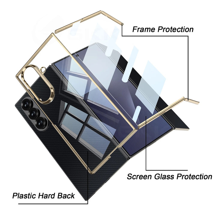 Ultra-Thin Clear Plating Case – Gloss Shield + Front Screen Glass