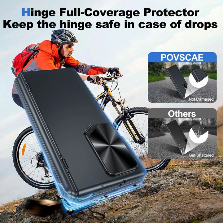 Rexo® - Armor Stand Galaxy Z Fold 7 Case with S Pen Slot