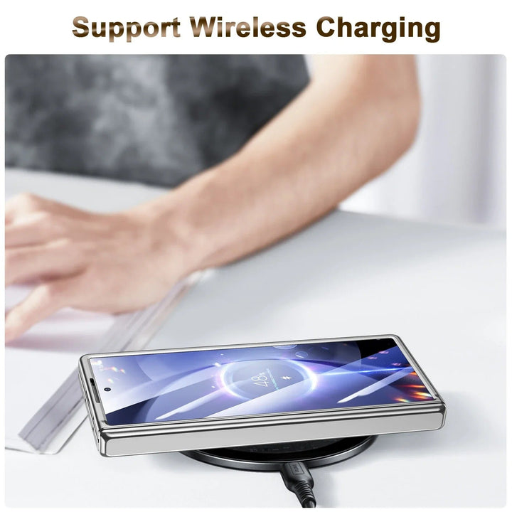 Vitra® - Crystal Clear Armor Galaxy Z Fold 7 Case with Stand