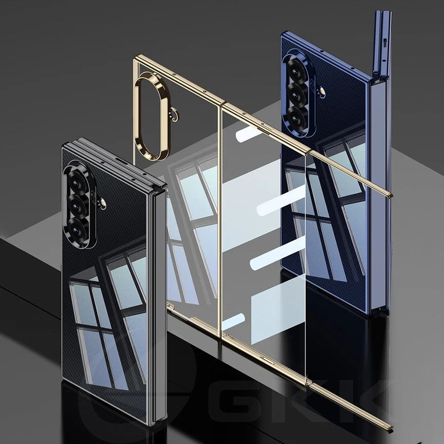 Ultra-Thin Clear Plating Case – Gloss Shield + Front Screen Glass
