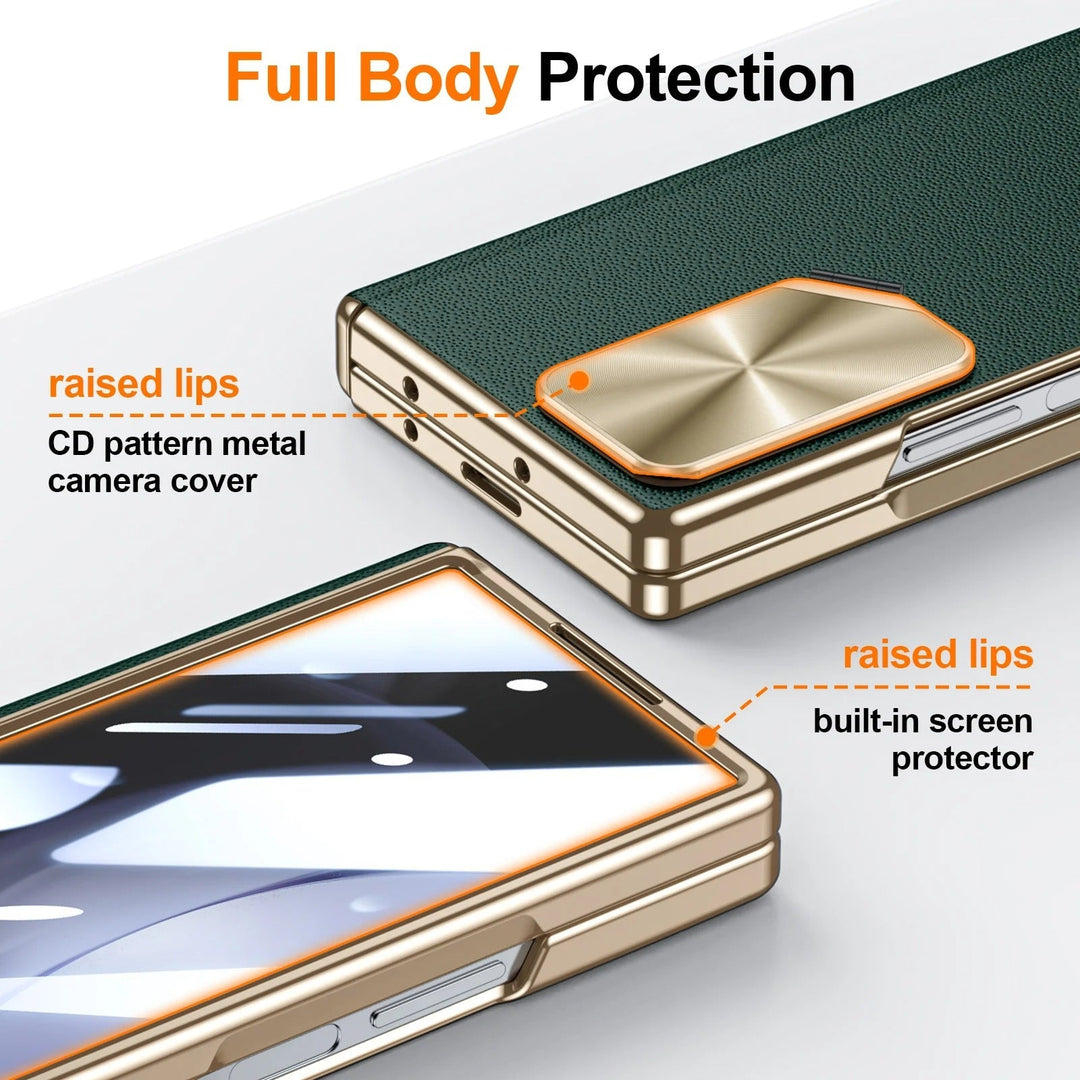 Opus® - Leather Armor Magnetic Hinge Galaxy Z Fold 7 Case