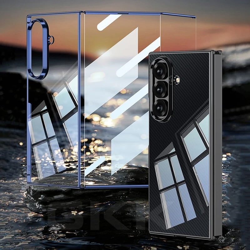 Ultra-Thin Clear Plating Case – Gloss Shield + Front Screen Glass