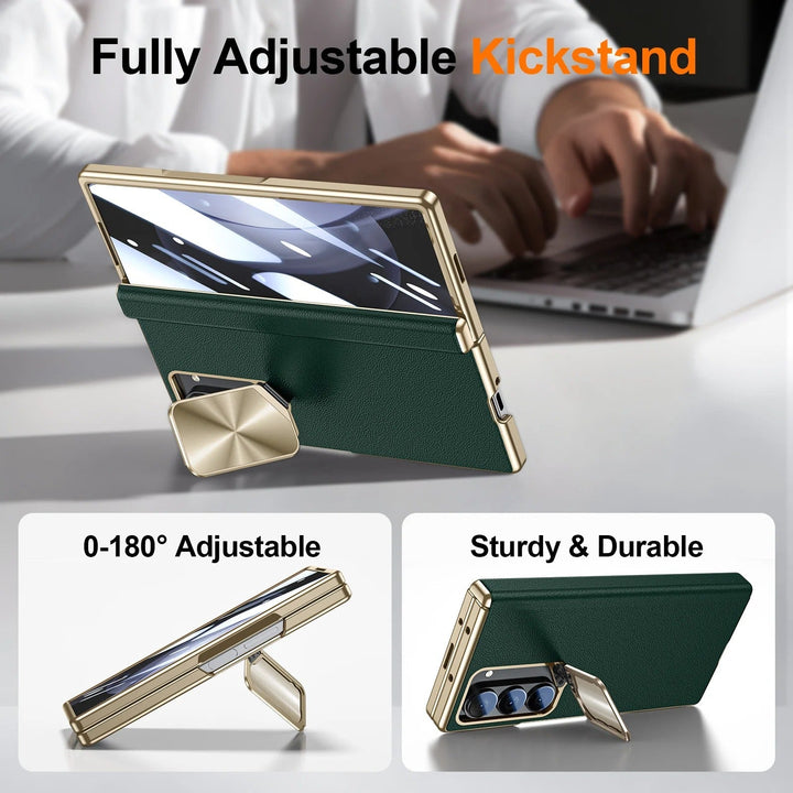 Opus® - Leather Armor Magnetic Hinge Galaxy Z Fold 7 Case