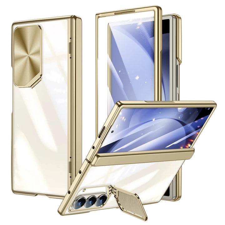 Vitra® - Crystal Clear Armor Galaxy Z Fold 7 Case with Stand